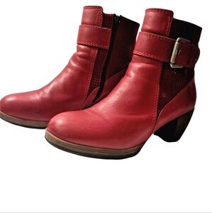 Wolky Funky " Walking" Boots 8.5 Red Leather
